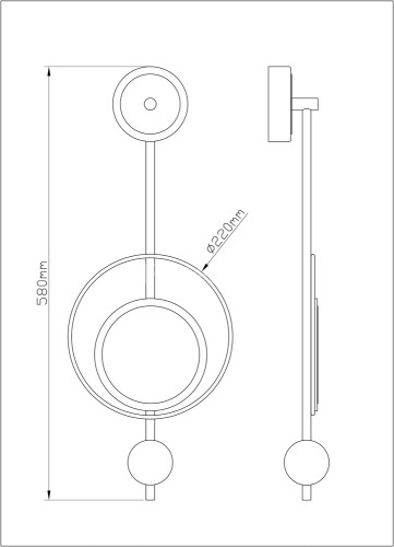 Настенный светильник Arte Lamp A2604AP-7BK