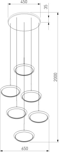 Подвесной светильник Eurosvet 90034/6 золото