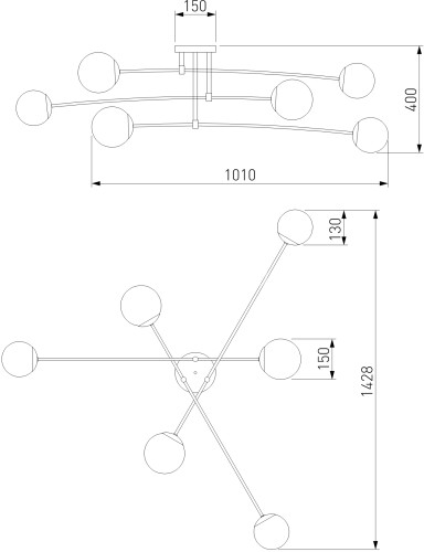 Потолочная люстра Eurosvet 30181/6 белый
