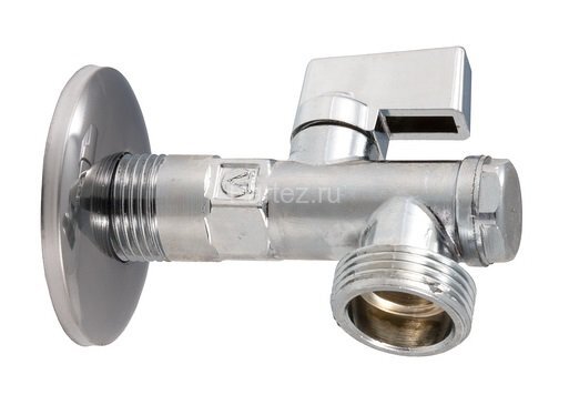 Кран шаровой угловой с фильтром для подключения с/т приборов 1/2"x3/4" VALTEC