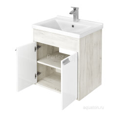 Тумба под раковину AQUATON подвесная, дуб крафт (1A237301FAX10)