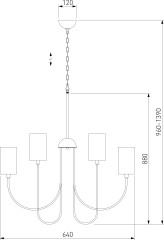 Подвесная люстра Eurosvet 60164/6 черный
