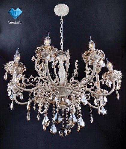 Подвесная люстра Eurosvet 3281/8 белый с золотом