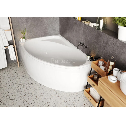 Ванна акриловая VAGNERPLAST HAPI асимметричная 170х110 см, левая, белая (VPBA170HAP3LX-04)