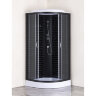 Душевая кабина Loranto 90х90х215 поддон 13см, черный кирпичный узор, прозрачное стекло 4мм, профиль черный (CS669013GB90)