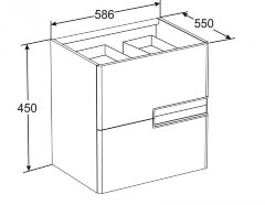 VICTORIA NORD Модуль д/раковины 600 мм, Ice Edition