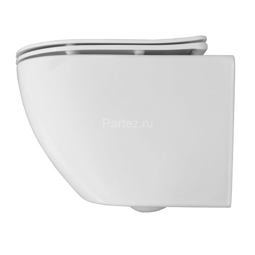 Унитаз подвесной Loranto ESTER 360х485х320 с системой смыва "Tornado", в комплекте с быстросъемным с