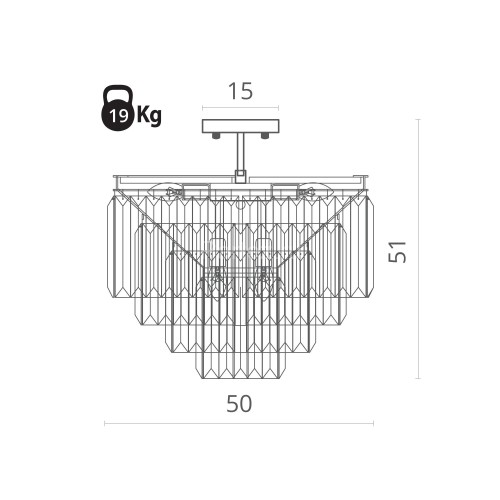 Потолочная люстра Divinare 3001/01 PL-9