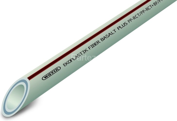 Труба PPR FIBER BASALT PLUS S3,2 D50х6,9 Ekoplastik