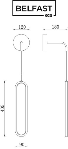 Бра Belfast 86226C-1W BL