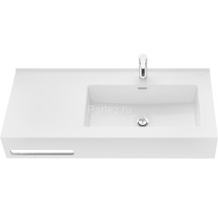 Раковина Aquaton Квадро Про 100 R, правая, белая (1A733231QA01R)