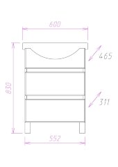 Тумба напольная Onika ЭЛИТА 60.13 белая (106120)