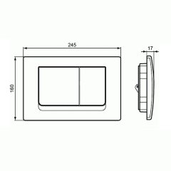 Кнопка смыва Ideal Standard SOLEA M1, хром (R0108AA)