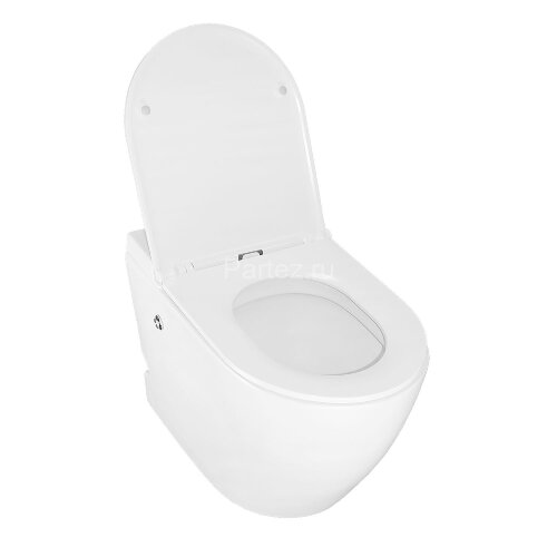 Унитаз импульсный Azario 360х570х450 напольный, полукруглый, быстросъемное сиденье микролифт (AZ-102