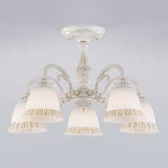 Потолочная люстра Eurosvet 60107/5 белый с золотом