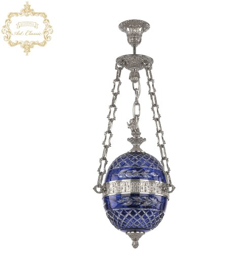 Подвесной светильник Art Classic 34.1000P.20.Ni.Clear-Blue.H-1J.FA3S
