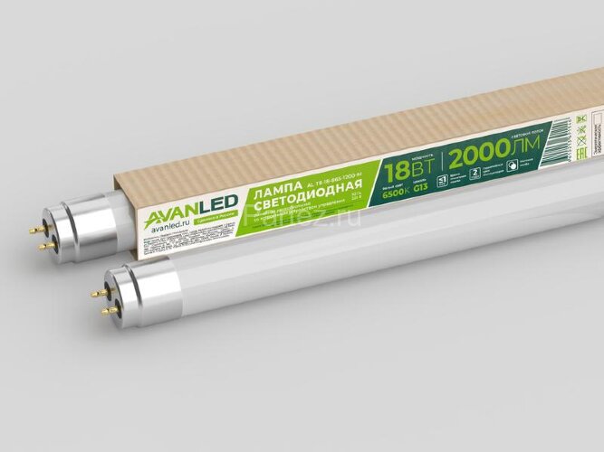 Лампа светодиодная AL T8-18-840-1200-М 18Вт матовая 4000К нейтр. бел. G13 2000лм 195-265В (пр-во РФ)