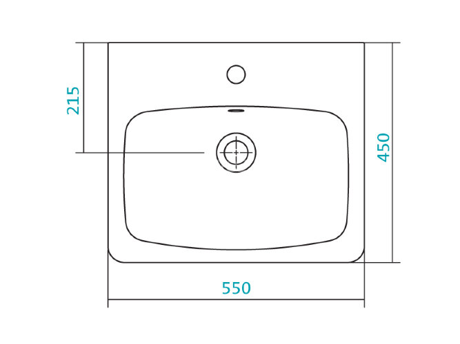 Раковина Santek "Нео-55", белая (1.WH30.2.185)