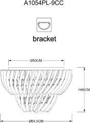 Потолочная люстра Arte Lamp A1054PL-9CC