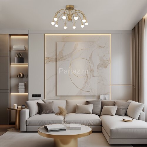 Потолочная люстра Eurosvet 90031/10 LED золото