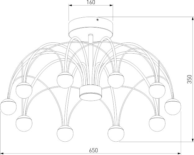 Потолочная люстра Eurosvet 90031/10 LED золото