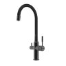 Смеситель Lemark Expert LM5083BL-Black для кухни c гибким изливом, с подключением к фильтру с питьев