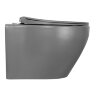 Унитаз подвесной Azario Keras 370х520х360 безободковый, с быстросъемным сиденьем микролифт, серый ма