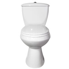Унитаз-компакт Элисса Стандарт, нижний подвод, косой выпуск, с сиденьем, белый (43301130202)