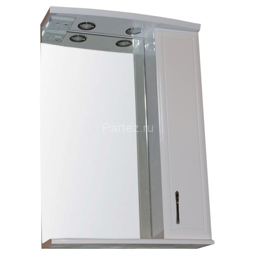 Зеркало-шкаф Loranto Коралл 58 правостороннее, 580х745х180