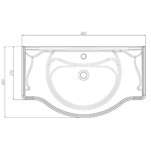 Z_AMERICA Раковина 850 мм
