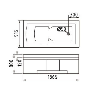 Акриловая ванна Gemy G9057 II O R