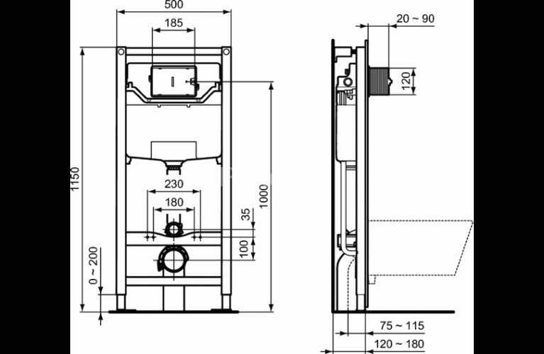 Промо-комплект BLEND CURVE 3 в 1, состоящий из подвесной унитаз, сиденье и инсталяции (M374901)