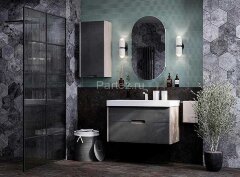 Шкаф подвесной AQUATON Оливия 35 L левый, Грей/Дуб Ойстер (1A254703OLUGL)