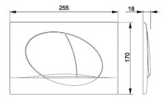 Кнопка смыва Roca ACTIVE PL 42B для ПЭК, хром глянец