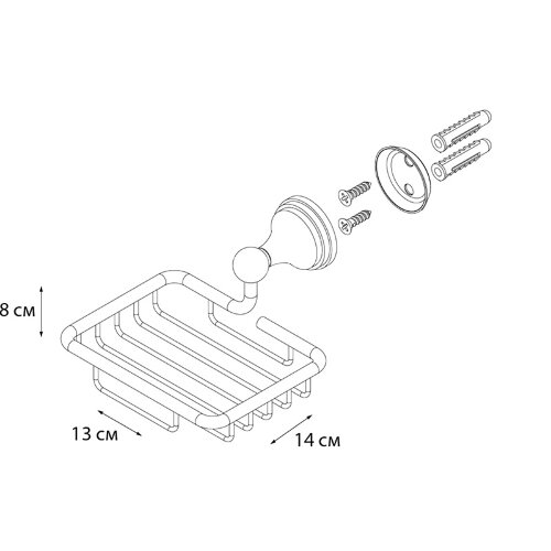 Мыльница Fixsen Laguna, Хром (GR-7809)