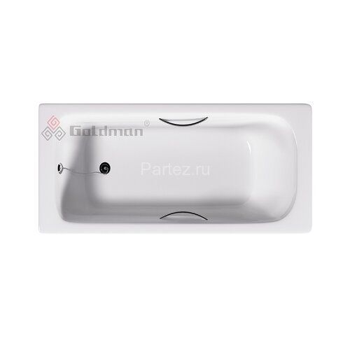 Ванна чугунная Goldman Maxima 200х85х46, с ножками и ручками