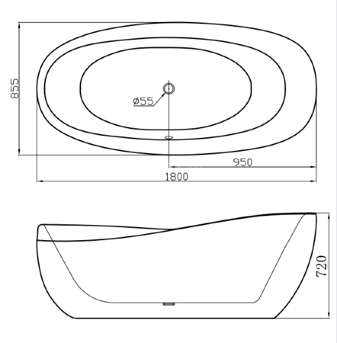 Акриловая ванна ABBER AB9232
