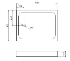 Душевой поддон Gemy ST14B
