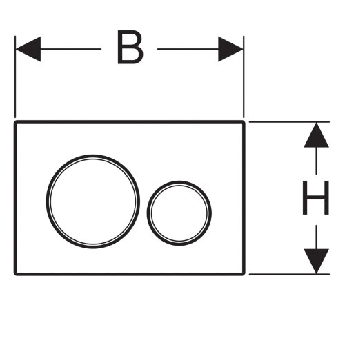 Кнопка смыва Geberit Sigma 20, двойной смыв, не оставляет отпечатков пальцев, хром матовый (115.882.