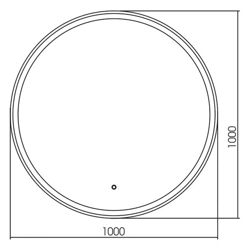 Зеркало AZARIO Перла d1000 -2 подсветка, сенсорный выключатель с функцией диммера, подогрев (LED-000