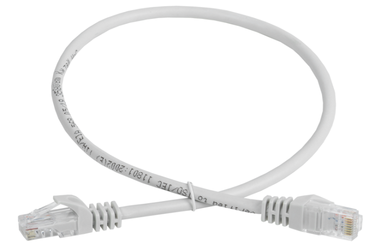 Патч-корд UTP кат.5e 0.5м сер. GENERICA PC01-C5EU-05M-G