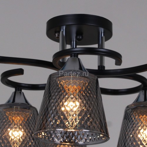 Потолочная люстра Reluce 06089-0.3-06 BK+CR