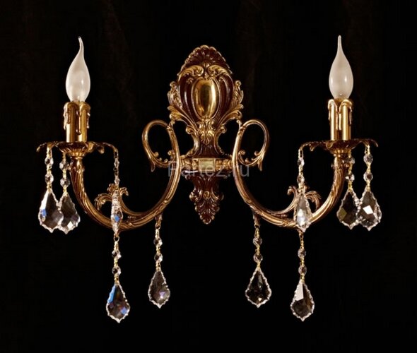 Бра Brizzi 8888/2 PB Leaf crystal