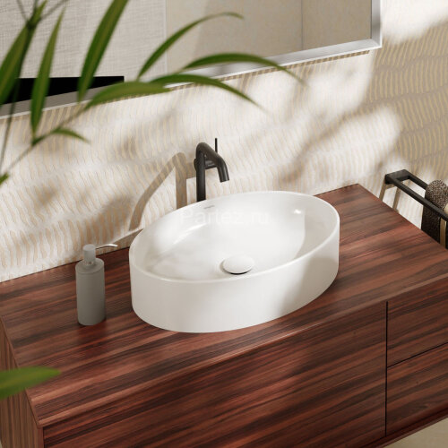 Раковина - чаша Hansgrohe Xuniva D 550x400x175 накладная, белый (60165450)