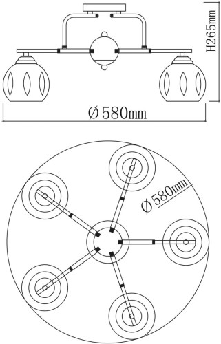 Потолочная люстра MW-Light 324017505
