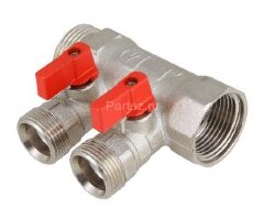 Коллектор с отсекающими кранами 1&quot;х3х3/4&quot;ЕК VALTEC