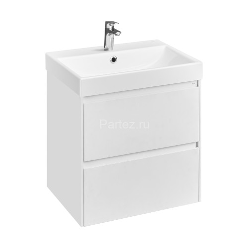 Тумба под раковину Roca Ona 600 подвесная, 2 ящика, белый матовый (A857613509)