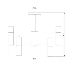 Потолочная люстра Eurosvet 70125/8 черный