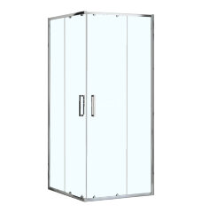 Душевое ограждение Loranto NEO 100x100x190 прозрачное закаленное стекло 5 мм, профиль серебро, без поддона (CS-21809-100)