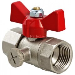 Кран шаровой для подключения манометра 1/2&quot;х1/4&quot; в-в баб. VALTEC